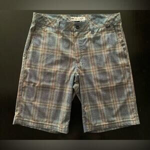 TRAVIS MATHEW Grey Plaid Hybrid Shorts Mens sz 32